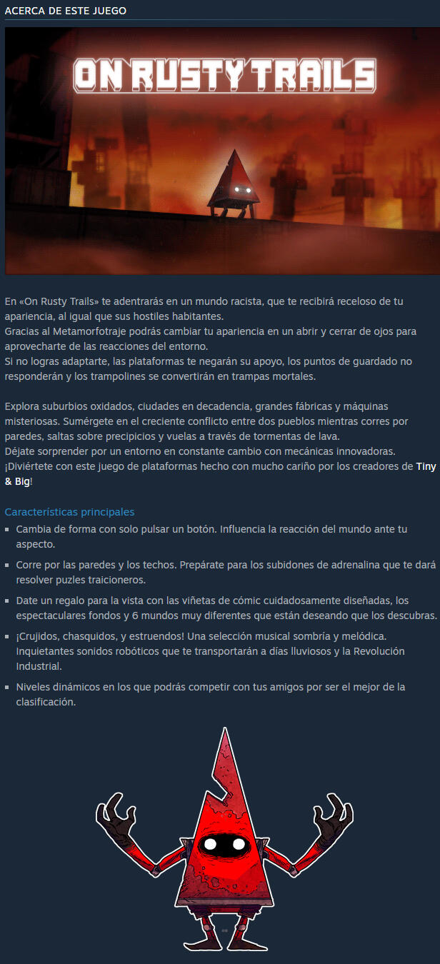 A screenshot of the translated steam page. You can find the transcripted text by clicking full text.